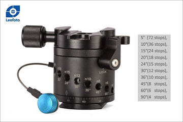 LEOFOTO DH-55 360° Panoramic Indexing Rotator Arca Compatible Clamp